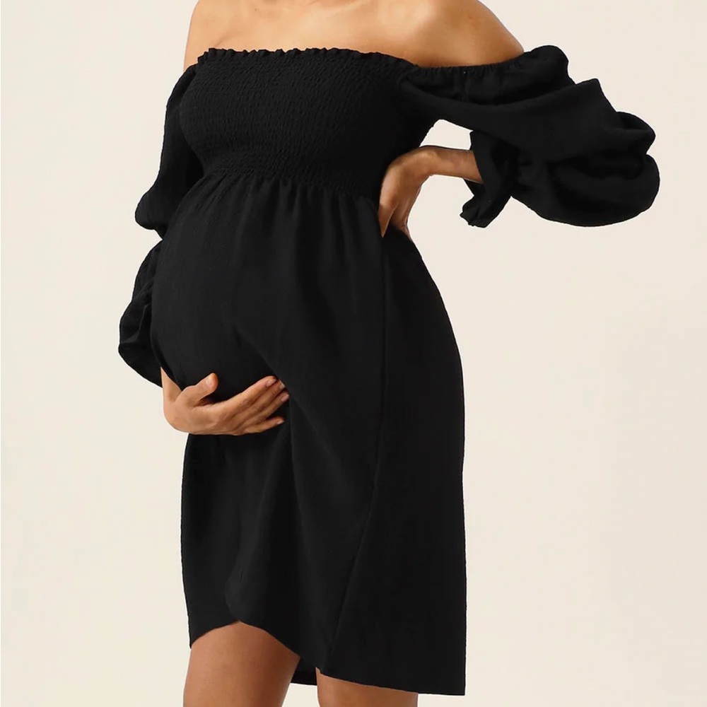 Elegant Black Off-Shoulder Mini Dress